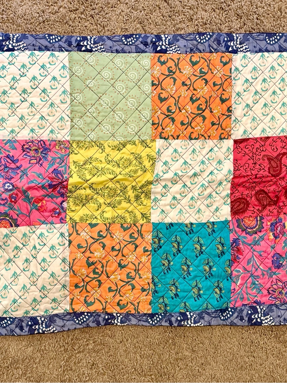 Cottage Classics Halifax Patchwork Quilt Mini Set - Multicolor-Full/Queen - Picture 3 of 3